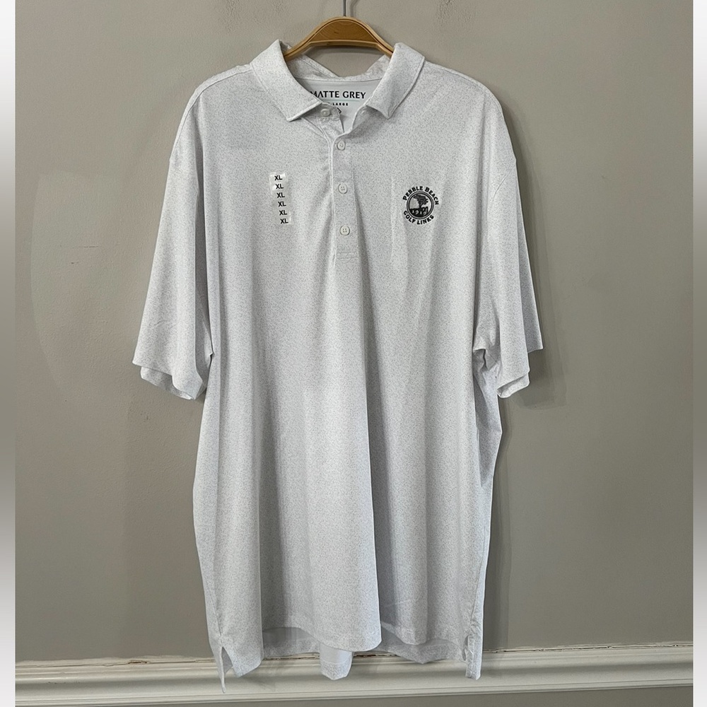 NEW MATTE GREY MENS GOLF POLO SIZE: XL